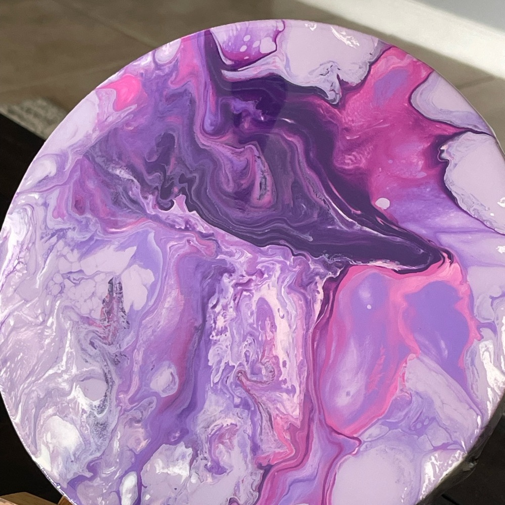 Abstract Purple and Pink Swirl Art Piece
